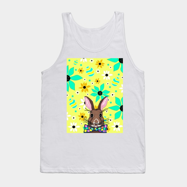 HAPPY Easter Bunny Rabbit - Easter Art Tank Top by SartorisArt1